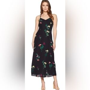Vince Camuto Black Floral Maxi Dress